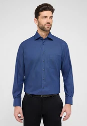 Eterna Langarmhemd MODERN FIT NON IRON Blau/Dunkelblau