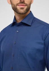 Eterna Langarmhemd MODERN FIT NON IRON Blau/Dunkelblau