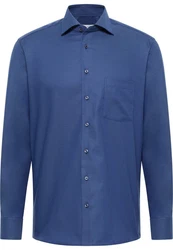 Eterna Langarmhemd MODERN FIT NON IRON Blau/Dunkelblau