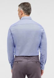 Eterna Langarmhemd SLIM FIT NON IRON Hellblau/Blau/Grau