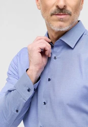 Eterna Langarmhemd SLIM FIT NON IRON Hellblau/Blau/Grau