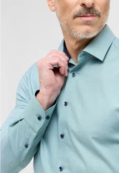 Eterna Langarmhemd SLIM FIT NON IRON Hellblau/Blau