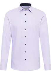 Eterna Langarmhemd SLIM FIT NON IRON Lila