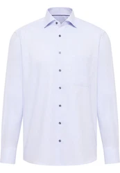 Eterna Langarmhemd COMFORT FIT NON IRON Hellblau/Blau