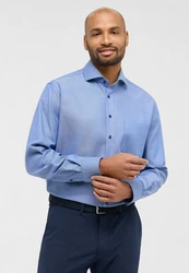 Eterna Langarmhemd MODERN FIT NON IRON Dunkelblau/Hellblau/Blau/Pastell