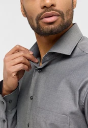 Eterna Langarmhemd MODERN FIT NON IRON Dunkelgrau/Hellgrau/Grau