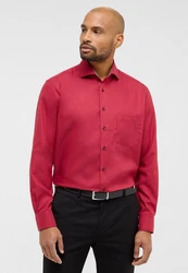 Eterna Langarmhemd MODERN FIT NON IRON Rot/Dunkelrot