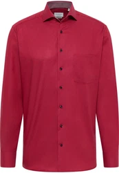 Eterna Langarmhemd MODERN FIT NON IRON Rot/Dunkelrot