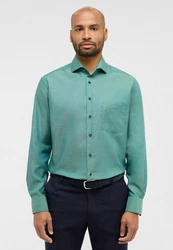 Eterna Langarmhemd MODERN FIT NON IRON Grün/Türkis
