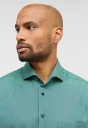 Eterna Langarmhemd MODERN FIT NON IRON Grün/Türkis