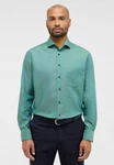 Eterna Langarmhemd MODERN FIT NON IRON Grün/Türkis