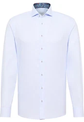 Eterna Langarmhemd SLIM FIT NON IRON Hellblau