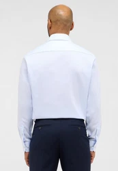 Eterna Langarmhemd COMFORT FIT NON IRON Hellblau/Weiß