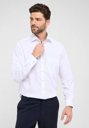 Eterna Langarmhemd Modern Fit Comfort Fit Non Iron Weiß/Creme