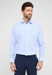 Eterna Langarmhemd MODERN FIT NON IRON Hellblau