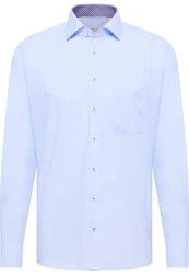 Eterna Langarmhemd MODERN FIT NON IRON Hellblau