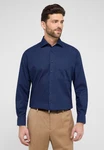 Eterna Langarmhemd MODERN FIT NON IRON Dunkelblau/Blau