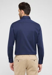 Eterna Langarmhemd MODERN FIT NON IRON Dunkelblau/Blau