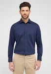 Eterna Langarmhemd MODERN FIT NON IRON Dunkelblau/Blau