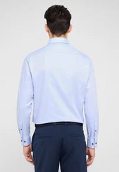 Eterna Langarmhemd MODERN FIT NON IRON Hellblau/Blau