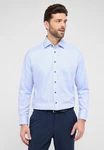 Eterna Langarmhemd MODERN FIT NON IRON Hellblau/Blau