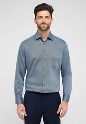 Eterna Langarmhemd MODERN FIT NON IRON Dunkelblau/Blau/Grau/Hellblau