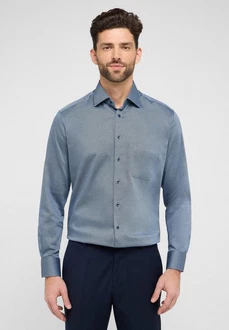 Eterna Langarmhemd MODERN FIT NON IRON Dunkelblau/Blau/Grau/Hellblau
