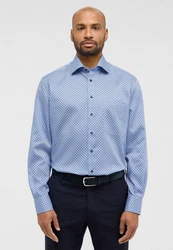 Eterna Langarmhemd COMFORT FIT NON IRON (bügelfrei) Hellblau/Blau