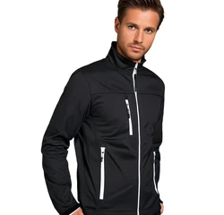 Santino Softshelljacke Outdoor Jacke Soul Schwarz/Dunkelgrau/Grau