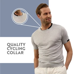 danger Poloshirt Herren Strick-T-Shirt Grau/Khaki
