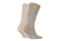 Tommy Hilfiger Socken TH MEN SMALL STRIPE SOCK 2P Khaki/Beige/Braun