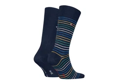 Tommy Hilfiger Socken TH MEN SMALL STRIPE SOCK 2P Dunkelblau