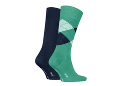 Tommy Hilfiger Socken TH MEN SOCK CHECK 2P Türkis/Blau/Dunkelblau/Dunkelgrün
