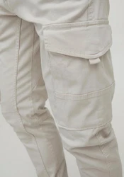 JACK & JONES JJIPAUL JJFLAKE AKM 542 Hose Khaki/Beige/Weiß