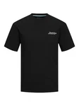 Jack & Jones T-Shirt JJBEAU TEE SS FRONTPRINT CREW NECK Schwarz