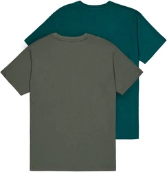 Alpha Industries Rundhalsshirt Basic T Small Logo 2 Pack Grün/Dunkelgrün