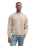 TOM TAILOR Denim Sweatshirt mit Logo Print Khaki/Beige
