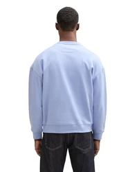 TOM TAILOR Denim Sweatshirt mit Logo Print Hellblau/Blau/Fliederfarben