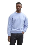 TOM TAILOR Denim Sweatshirt mit Logo Print Hellblau/Blau/Fliederfarben