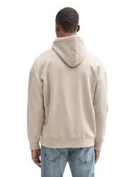 TOM TAILOR Denim Sweatshirt Hoodie Relaxed Fit Khaki/Beige