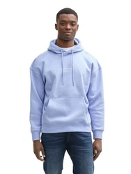 TOM TAILOR Denim Sweatshirt Hoodie Relaxed Fit Blau/Hellblau/Fliederfarben