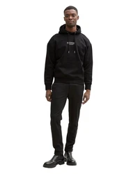 TOM TAILOR Denim Sweatshirt Hoodie Relaxed Fit Schwarz