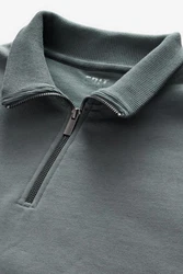Next Sweater EDIT Troyer-Sweatshirt Hellgrau/Dunkelgrün/Dunkelgrau/Grün/Hellgrün/Grau