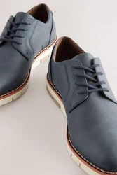 Next Sportliche Keilabsatzschuhe Keilpumps Grau/Dunkelblau/Hellblau/Blau