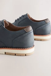 Next Sportliche Keilabsatzschuhe Keilpumps Grau/Dunkelblau/Hellblau/Blau
