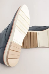 Next Sportliche Keilabsatzschuhe Keilpumps Grau/Dunkelblau/Hellblau/Blau