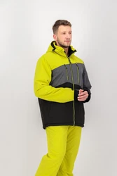 Killtec Winterjacke KSW 306 MN SKI JCK. OS mit Kapuze Grün/Gelb/Neonfarben