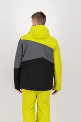 Killtec Winterjacke KSW 306 MN SKI JCK. OS mit Kapuze Grün/Gelb/Neonfarben