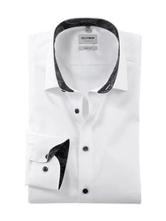 OLYMP Businesshemd Level Five body fit Weiß/Creme/Braun/Schwarz