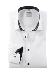 OLYMP Businesshemd Level Five body fit Weiß/Creme/Braun/Schwarz